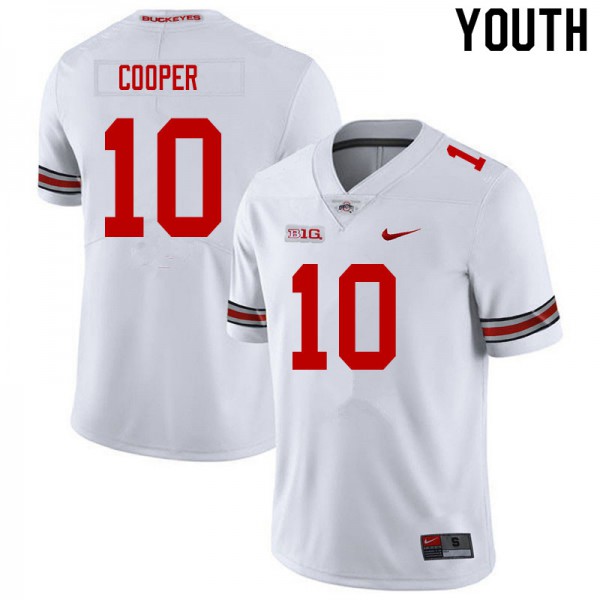 Ohio State Buckeyes #10 Mookie Cooper Youth College Jersey White